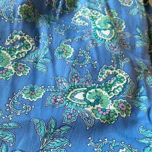 Appleseed's Blue and Green Floral Fabric ladies pants